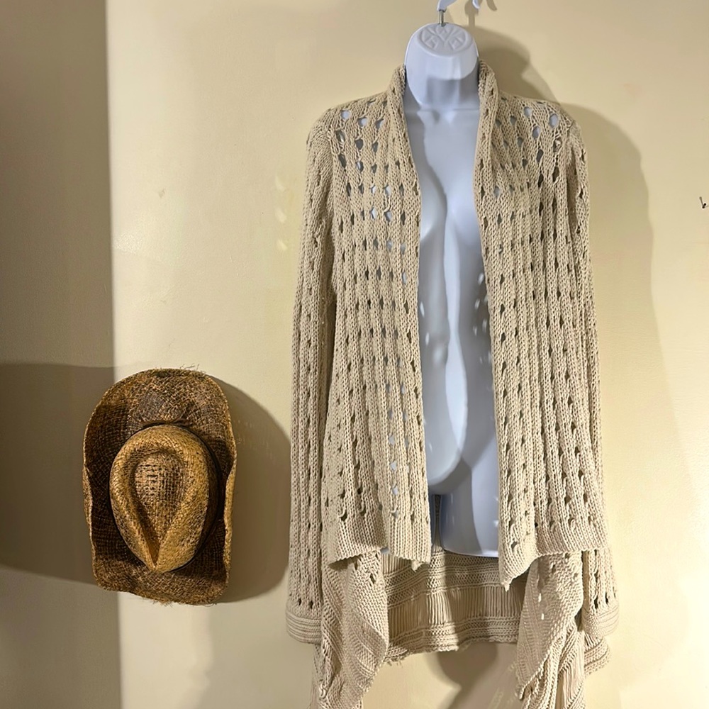 “Textile by Elizabeth and James” cotton cardigan, s/xs